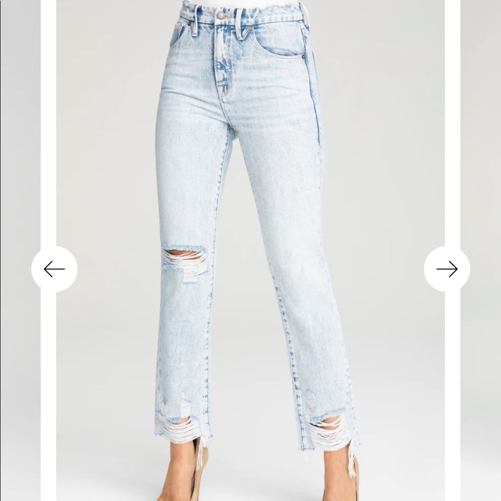 NWT Good American Good Classic Size 14 Blue539 High Waisted Jeans